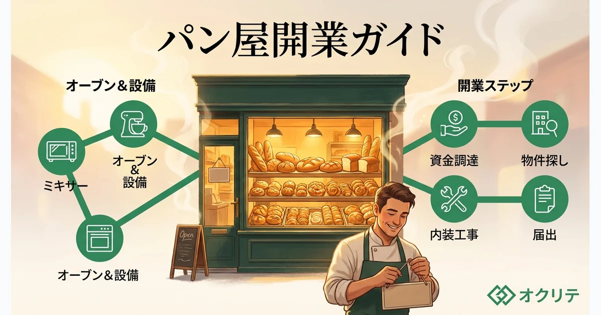パン屋の開業ガイド｜設備から集客まで