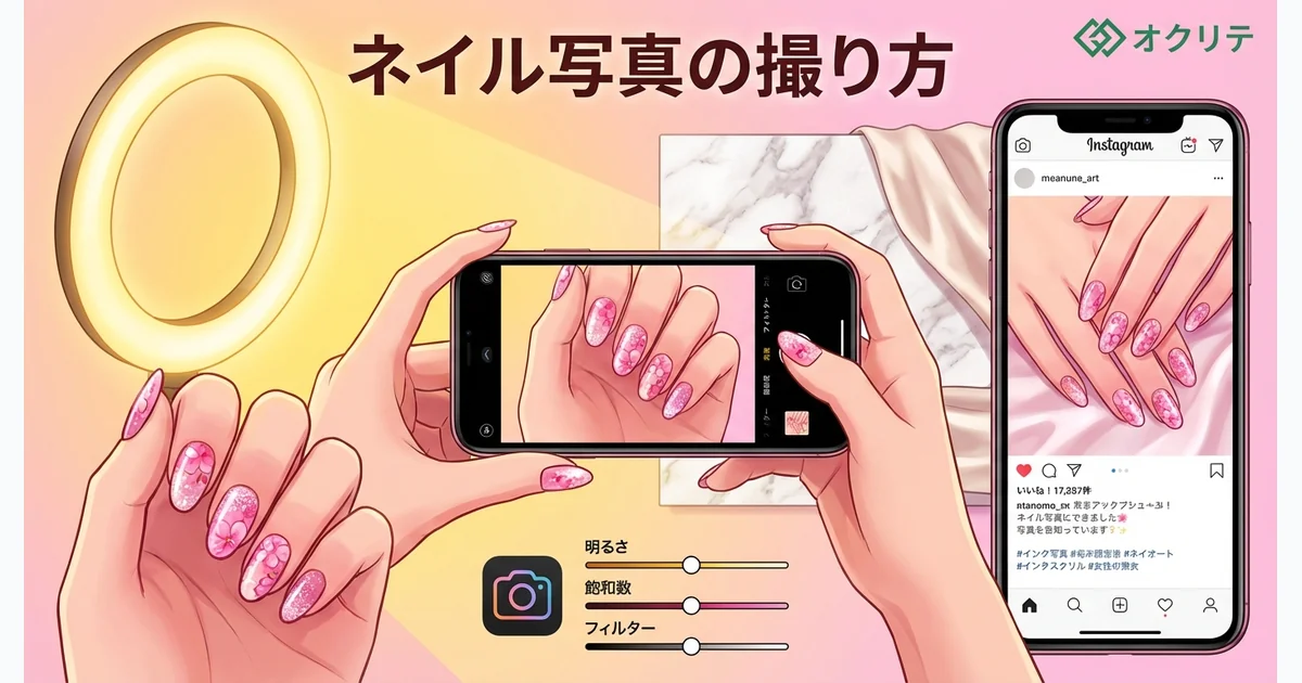 ネイル写真の撮り方｜SNS映えするセルフ撮影のコツ