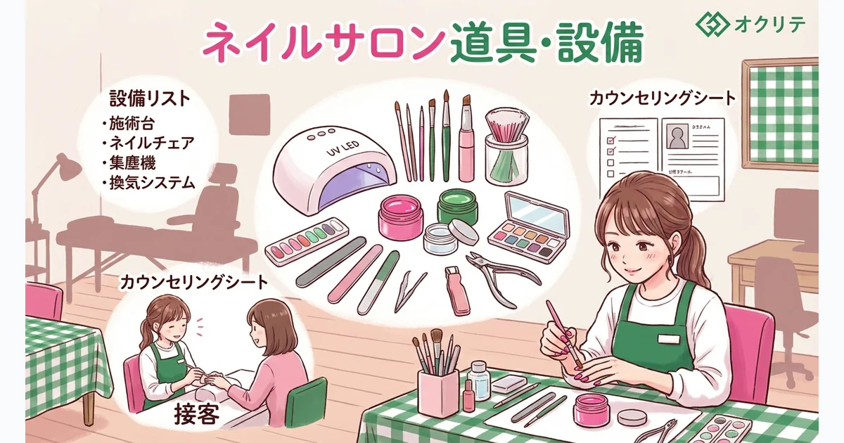 ネイルサロンの道具・設備・カウンセリング｜開業準備ガイド