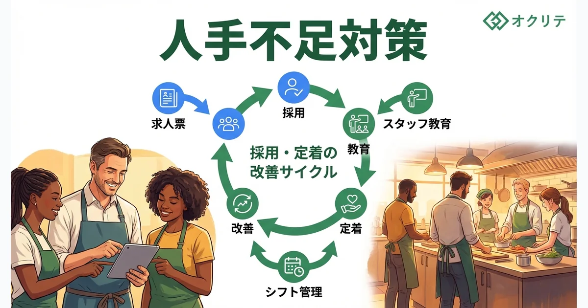 飲食店の人手不足対策｜採用・定着率を改善する方法