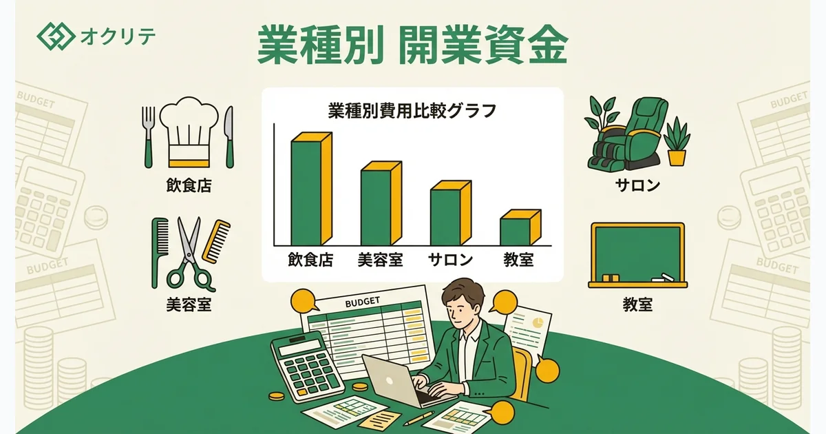業種別の開業資金目安｜飲食店・美容室・サロン・教室